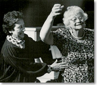 Pam positions Joyce in a theatre production